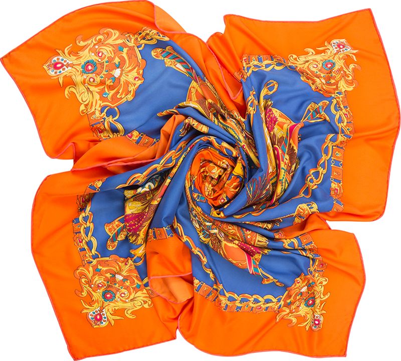 Платок женский Charmante, цвет: оранжевый. SHSA343. Размер 125 см х 125 см