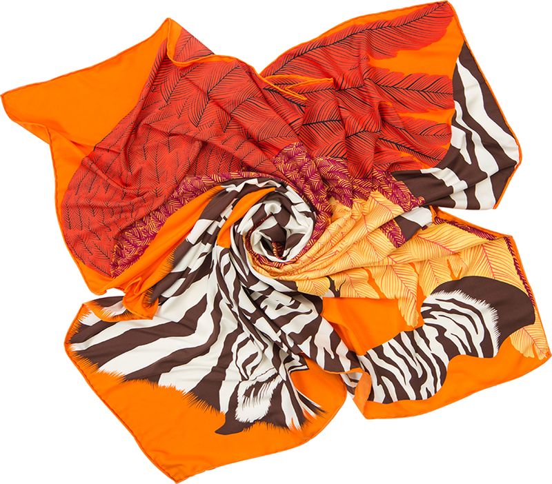 Платок женский Charmante, цвет: оранжевый. SHSA345. Размер 125 см х 125 см