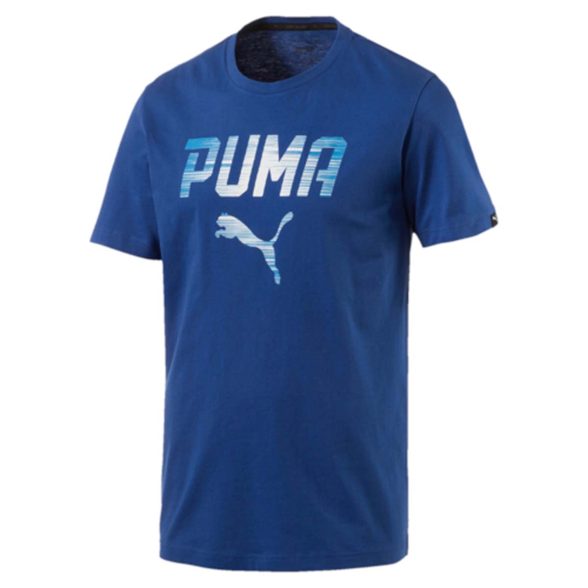 Футболка мужская Puma Rebel Tee, цвет: синий. 590605_10. Размер S (44/46)590605_10 Футболка мужская Puma Rebel Tee, цвет: синий. 590605_10. Размер S (44/46)590605_10Футболка мужская Rebel Tee изготовлена из 100% хлопка с финальной влагоотводящей обработкой на биологической основе. Изделие имеет классический крой, круглый вырез горловины и короткие рукава. Ворот выполнен из трикотажа в рубчик. Футболка декорирована спереди набивным рисунком c прорезиненными деталями. Даже самая прочная и выносливая одежда вряд ли будет более комфортной, чем PUMA Rebel Tee. Модель подойдет для прогулок и занятий спортом, имеет удобный силуэт, который подходит для любого телосложения.