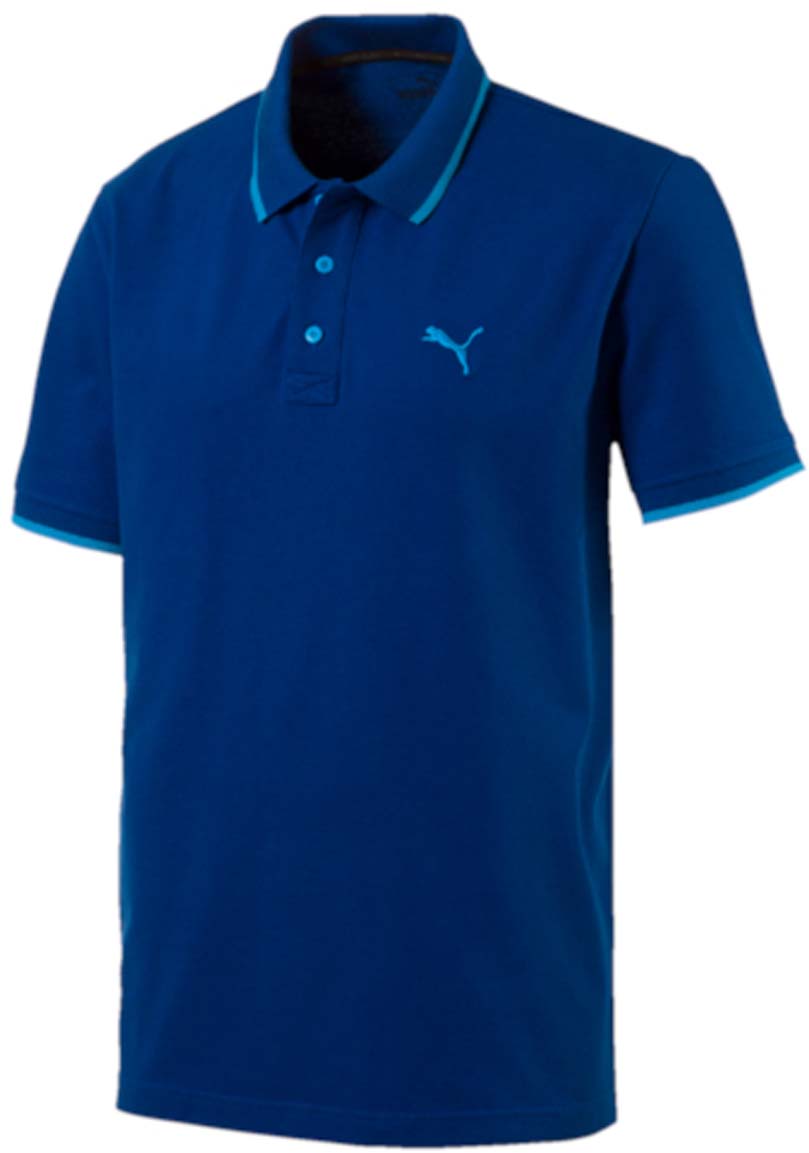 Поло мужское Puma Hero Polo, цвет: синий, голубой. 838303_32. Размер S (44/46)838303_32 Поло мужское Puma Hero Polo, цвет: синий, голубой. 838303_32. Размер S (44/46)838303_32Стильная мужская рубашка-поло Hero Polo выполнена из хлопка с добавлением эластана. Высокофункциональная технология dryCELL отводит влагу, поддерживает тело сухим и гарантирует максимальный комфорт. Модель декорирована вышитым логотипом PUMA. Среди других отличительных особенностей изделия - двухцветный отложной воротник с контрастной полосой, отделка тесьмой с фирменной символикой с внутренней стороны ворота и манжеты из эластичного трикотажа. Классический крой понравится ценителям простого и лаконичного стиля, а воротник добавит элегантности модели. Отличный вариант для повседневного образа.