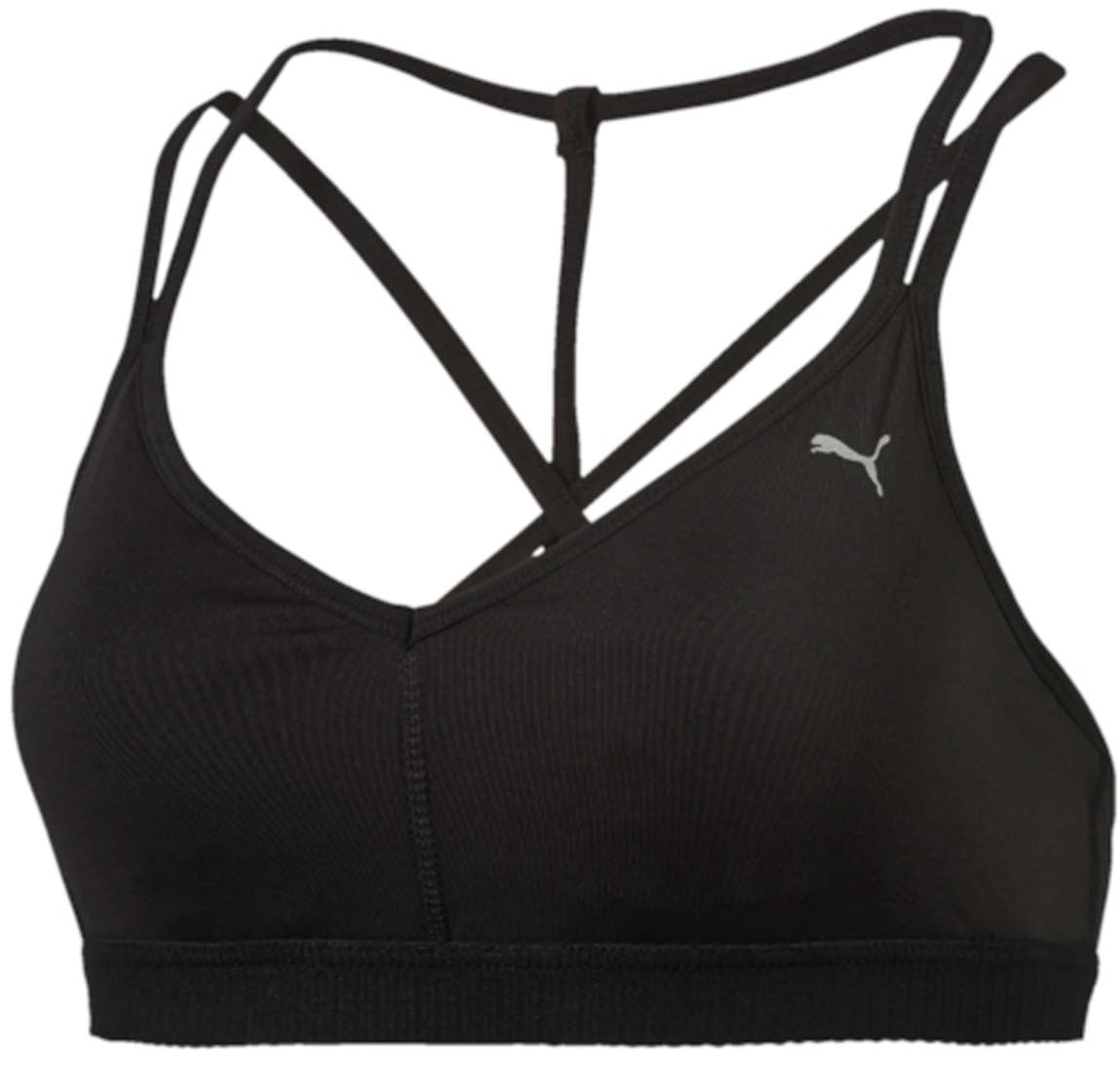 Топ-бра для фитнеса Puma Yogini Live Bra, цвет: черный. 51466601. Размер XS (40/42)51466601 Топ-бра для фитнеса Puma Yogini Live Bra, цвет: черный. 51466601. Размер XS (40/42)51466601Топ-бра для фитнеса Yogini Live Bra предназначен для любых занятий в спортзале, в том числе для йоги и танцев. Максимально открытый спортивный топ обеспечивает полную свободу движений и отличную воздухопроницаемость. Топ выполнен из полиэстера с добавлением эластана и финальной влагоотводящей обработкой на основе биотехнологий. Высокофункциональная технология dryCELL выводит влагу наружу, сохраняя сухость и комфорт во время тренировки. Модель имеет съемные поролоновые вставки в чашечках. Эластичная резинка снизу обеспечивает плотное прилегание к телу. Открытая конструкция спинки обеспечивает неограниченную свободу движений и вентиляцию. Топ имеет логотип PUMA слева на груди и слева на спине.
