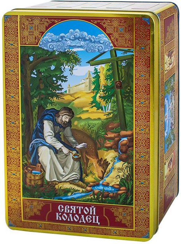 Шкатулка подарочная Святой колодец черный и зеленый листовой чай, 400 г40106 Шкатулка подарочная Святой колодец черный и зеленый листовой чай, 400 г40106Чайное ассорти: цейлонский чёрный листовой 300 г; зеленый китайский - 100 г.