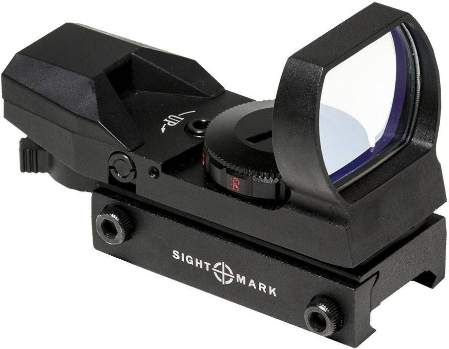 Прицел коллиматорный Sightmark, панорамный на Weaver, со сменной маркойSM13003B-BOX Прицел коллиматорный Sightmark, панорамный на Weaver, со сменной маркойSM13003B-BOXКоллиматор Sightmark панорамный на Weaver, марка - сменная 4 вида, подсветка красная. Арт. SM13003B-BOXКомпания Sightmark, США,Техас, Мэнсфилд впервые представила свою продукцию в 2007 году на SHOT Show. Основной целью компании является разработка и производство современной оптики и аксессуаров для охотников, спортсменов и стрелков. Кроме того, каждый продукт разработан для специализированного рынка, позволяя стрелкам получить больше высококачественных изделий для их огнестрельного оружия и пистолетов. Все коллиматорные прицелы Sightmark разработаны для ружей, винтовок и пистолетов.Компактный коллиматорный прицел Sightmark SM13003B-BOX имеет 4 типа прицельной марки красного цвета. Регулировка яркости прицельной марки осуществляется вручную - на корпусе сверху расположен восьмиступенчатый барабанчик регулировки яркости прицельной марки, который совмещен с батарейным отсеком.Все компоненты коллиматорного прицела, подверженные механическому воздействию, выполнены из нержавеющей стали и анодированных алюминиевых сплавов.Миниатюрные размеры делают его идеально подходящим для использования с пистолетами и ружьями, которые могут использоваться для стрельбы по мишеням (спортинг) или охоты по движущимся целям.Линза объектива закрывается мягкой резиновой крышкой, которая защищает от загрязнений и механических повреждений.Противоударный и защищенный от непогоды. Тип: панорамныйУвеличение (х): 1Прицельная марка: сменная, 4 видаПодсветкаприцельной марки: красная, 7 режима яркостиРазмер линзы: 33х24 ммДлина прицела: 82 ммМатериал: высокопрочный авиационный алюминиевый сплавТип батареи: CR2032 3VКрепление: на WeaverСовместимость с приборами ночного видения: нетВес с кронштейном: 115 гВес с упаковкой: 160 гРазмер упаковки (ДхШхВ): 11х8х5 смГарантия: 1 годКомплектация:- коллиматорный прицел- шестигранный ключ- батарея CR2032 3V- резиновая крышка для линзы объектива- интегрированный кронштейнна Weaver.