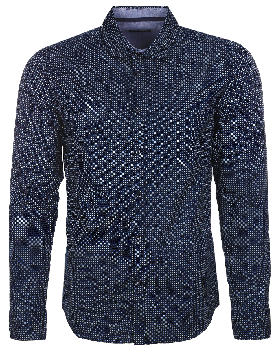Рубашка мужская Baon, цвет: темно-синий. B667006_Deep Navy Printed. Размер L (50)B667006_Deep Navy Printed Рубашка мужская Baon, цвет: темно-синий. B667006_Deep Navy Printed. Размер L (50)B667006_Deep Navy PrintedСтильная мужская рубашка Baon, выполненная из натурального хлопка, позволяет коже дышать, тем самым обеспечивая наибольший комфорт при носке. Модель классического кроя с отложным воротником и длинными рукавами застегивается на пуговицы по всей длине. Манжеты рукавов также застегиваются на пуговицы. Изделие оформлено оригинальным принтом.