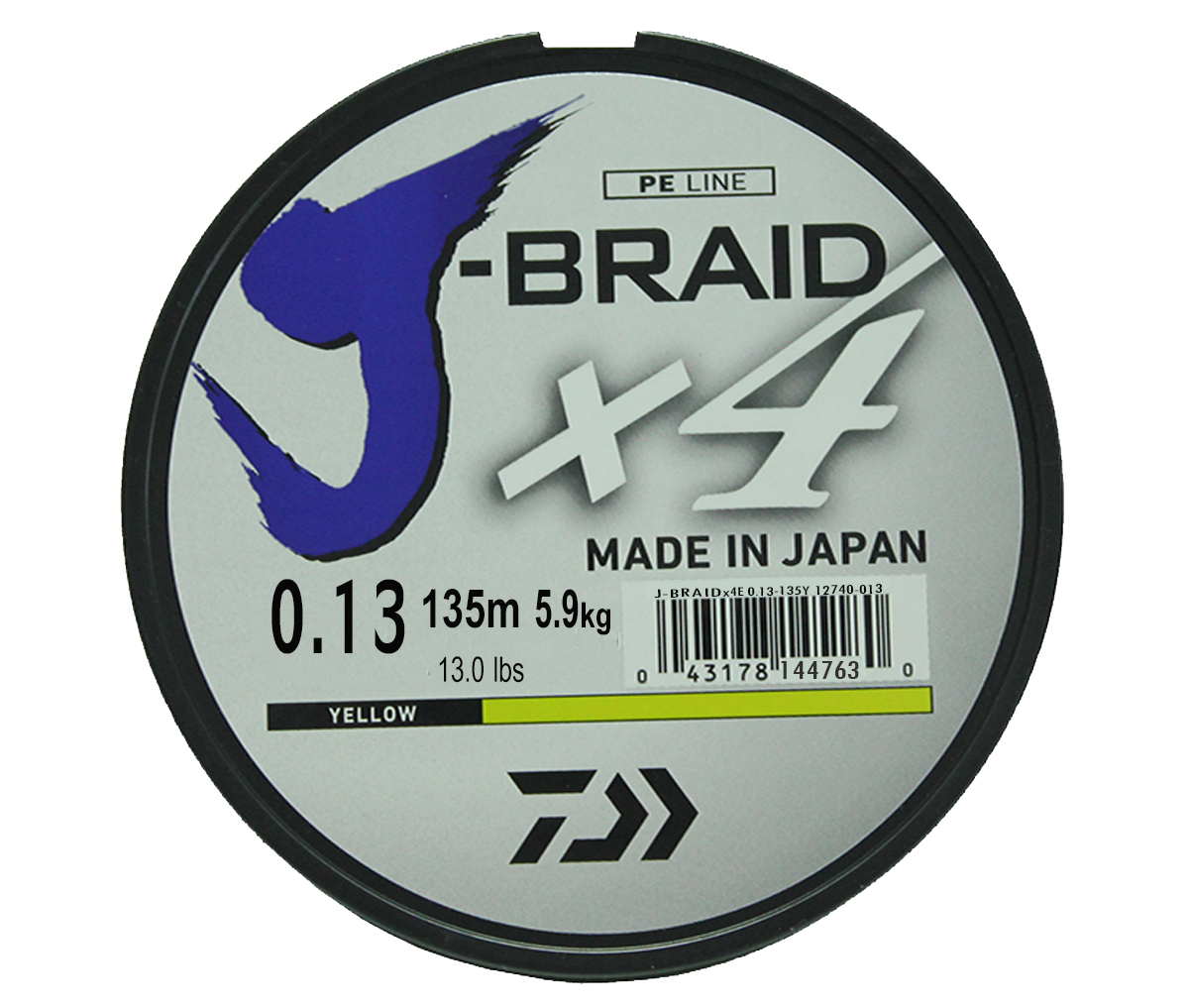 Шнур плетеный Daiwa J-Braid X4, цвет: флуоресцентный желтый, 135 м, 0,13 мм61137 Шнур плетеный Daiwa J-Braid X4, цвет: флуоресцентный желтый, 135 м, 0,13 мм61137Новый четырехжильный шнур J-Braid от Daiwa - шнур высокого класса с удивительным соотношением цены и качества. Качество плетения полностью соответствует японским стандартам и удовлетворяет всем требованиям. Представленные диаметры позволяют использовать шнур для всех техник ловли, начиная от Ultra-Light ловли окуня, до морской ловли палтуса, трески и так далее.