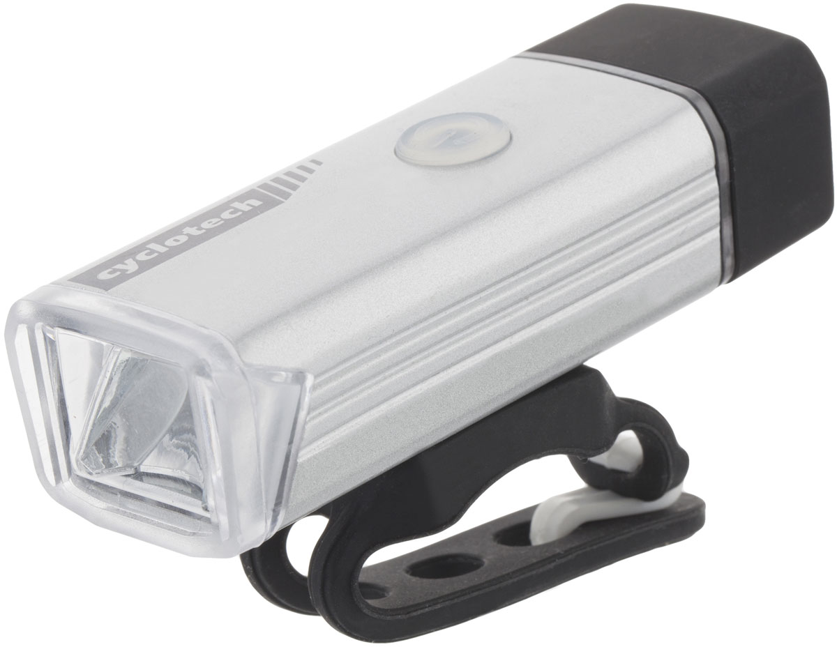 Фонарь велосипедный Cyclotech, передний. QL-233/S17ECYBA002-SBQL-233/S17ECYBA002-SB Фонарь велосипедный Cyclotech, передний. QL-233/S17ECYBA002-SBQL-233/S17ECYBA002-SBПередний велосипедный фонарь Cyclotech заряжается через USB-порт. Изделие имеет влагозащитный корпус из пластика. Крепится на руль. Особенности модели:- количество светодиодов: 1;- количество режимов работы: 3;- крепеж на руль в комплекте;- зарядка через USB;- светопоток: 180 люмен.
