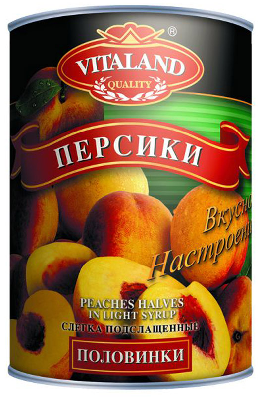 Vitaland персики половинками, 850 мл4041811017616 Vitaland персики половинками, 850 мл4041811017616Персики половинками, очищенные, в сиропе от торговой марки Vitaland.Уважаемые клиенты! Обращаем ваше внимание на то, что упаковка может иметь несколько видов дизайна. Поставка осуществляется в зависимости от наличия на складе.