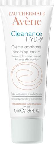 Avene Успокаивающий крем Cleananse Hydra, 40 млC48541 Avene Успокаивающий крем Cleananse Hydra, 40 млC48541Успокаивающий компенсирующий крем Клинанс Гидра питает,увлажняет, восстанавливает комфортчувствительной коже, раздраженной и пересушенной в ходе лечения акне.Свойства: • Бисаболол снимает покраснения на коже• Термальная вода Avene обеспечивает успокаивающее действие, снимает раздражение кожи• Увлажняющие и питательные компоненты восстанавливают поврежденный гидролипидный слой