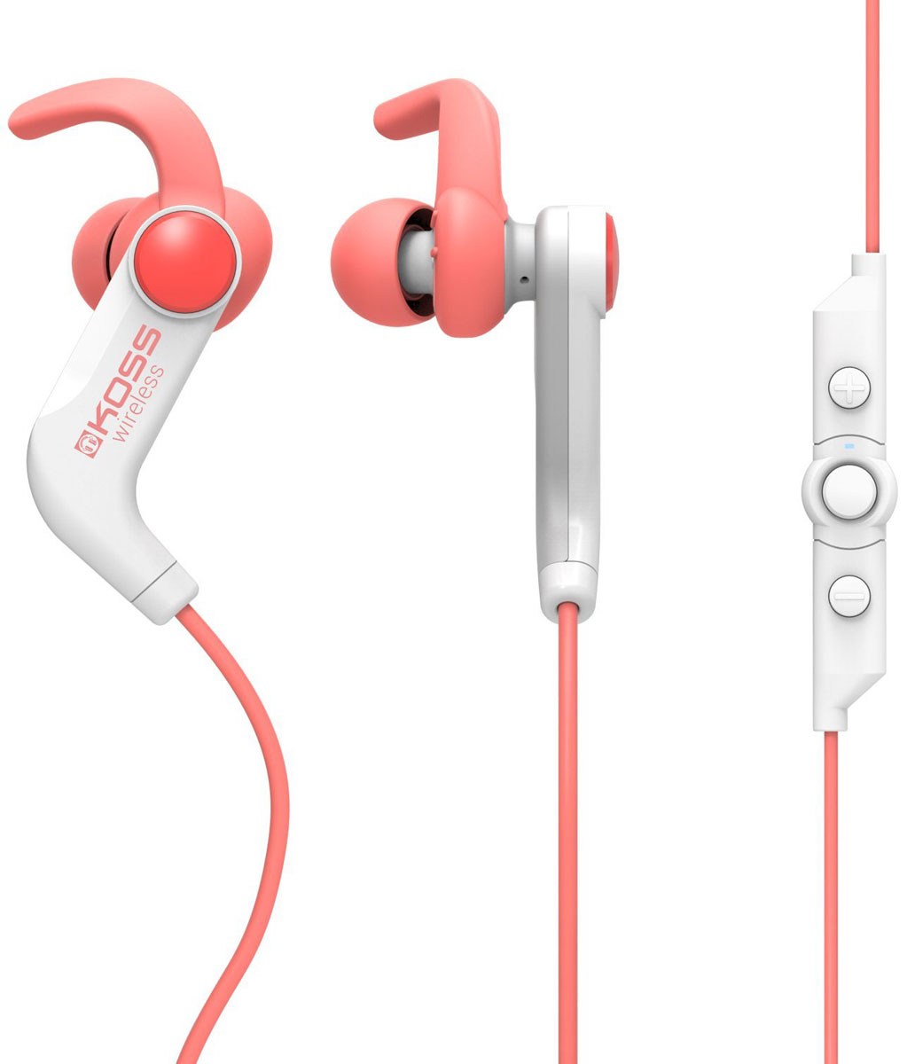 Koss BT190iС, Coral наушники15119065 Koss BT190iС, Coral наушники15119065Koss BT190i - это беспроводные спортивные наушники с функцией гарнитуры. Благодаря специальному внутриушному креплению и набору амбушюр разных размеров в комплекте наушники всегда останутся на месте, какой бы активный образ жизни вы ни вели. Пульт управления с микрофоном на кабеле позволит быстро ориентироваться в плейлисте, воспроизводить или приостанавливать музыку, регулировать громкость, а также отвечать на входящие звонки одним касанием.Функция гарнитурыДо 4 часов работы при средней громкостиДо 80 часов в режиме ожиданияВстроенный литий-ионный аккумуляторТри пары амбушюр разных размеров в комплектеВлагоустойчивые