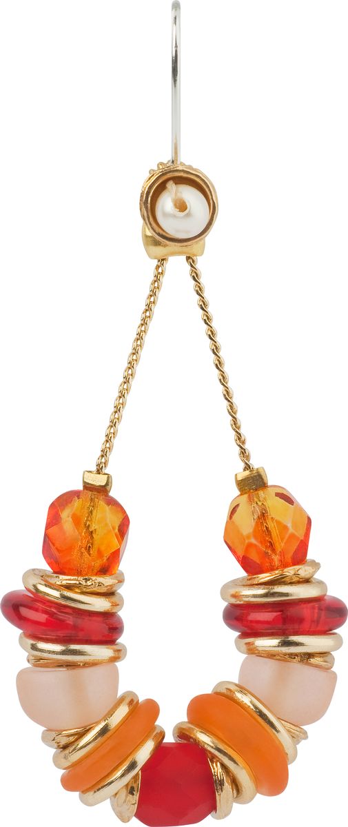 Серьги Lalo Treasures, цвет: оранжевый, золотой. E3484/3