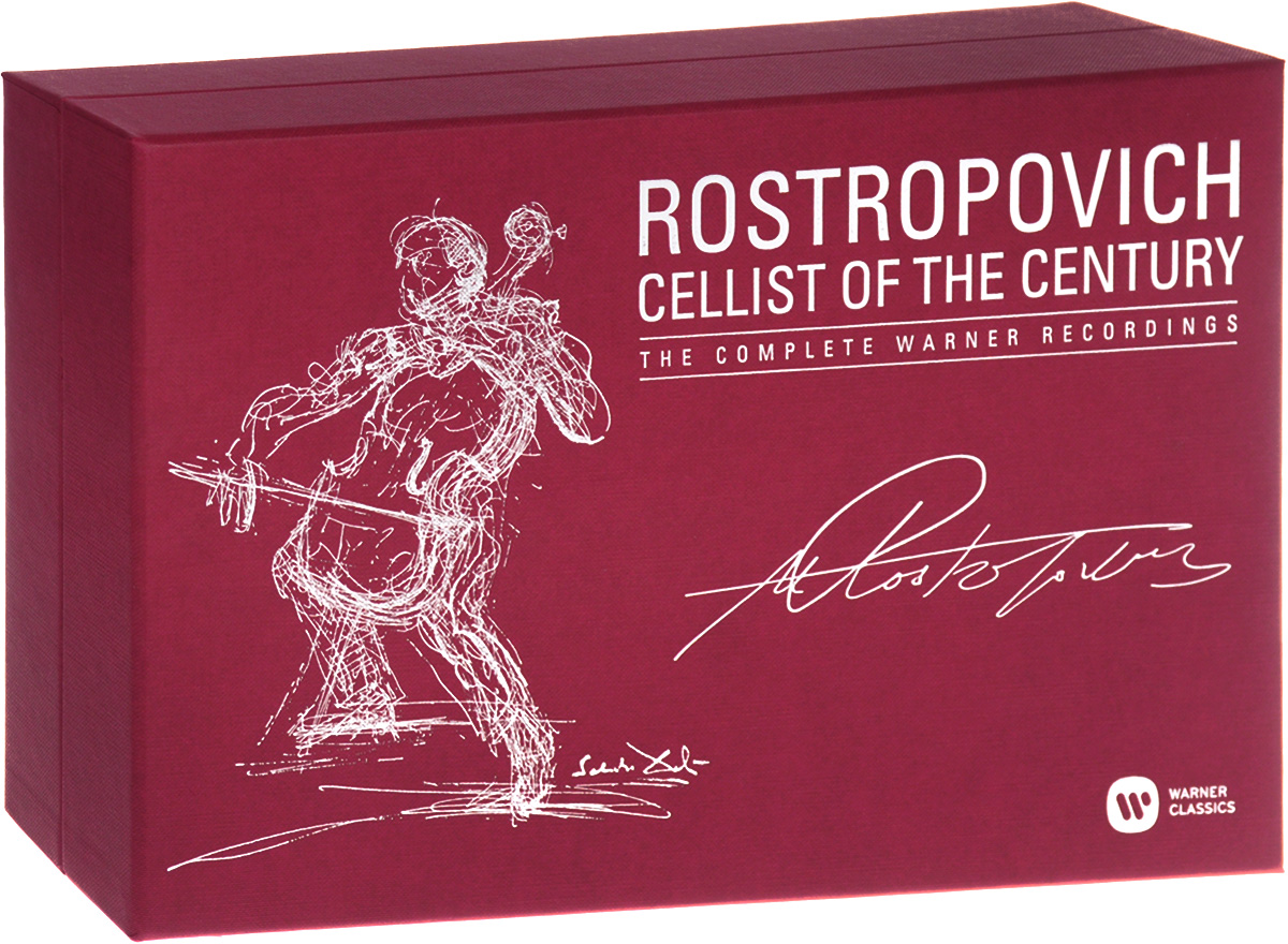 Mstislav Rostropovich. Cellist of the Century. The Complete Warner Classics Recordings (40 CD + 3 DVD)