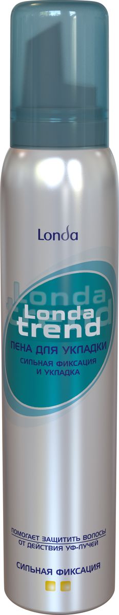 Londatrend Пена для укладки волос Сильная фиксация 200 млLD-81582976 Londatrend Пена для укладки волос Сильная фиксация 200 млLD-81582976Пена для укладки волос Londa Trend сильной фиксации обеспечивает упругую и надежную фиксацию укладки на весь день. Формула пены для укладки Londa Trend позволяет создать желаемую укладку защищая волосы от сухости, ломкости и действия УФ-лучей. Придаст блеск вашим волосам.