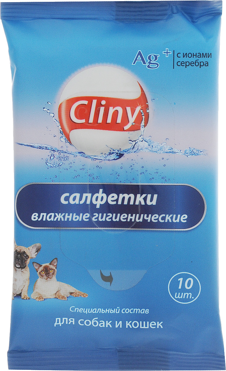 Салфетки влажные для собак и кошек Cliny, 10 шт54697 Салфетки влажные для собак и кошек Cliny, 10 шт54697Влажные гигиенические салфетки Cliny предназначены для очистки кожи и шерстяного покрова домашних животных от загрязнений вокруг глаз, носовой и ротовой полости, а также для ухода за ушами. Обладают выраженными дезинфицирующими и антисептическими свойствами. Не содержит спирта.Товар сертифицирован.Уважаемые клиенты!Обращаем ваше внимание на возможные изменения в дизайне упаковки. Качественные характеристики товара остаются неизменными. Поставка осуществляется в зависимости от наличия на складе.