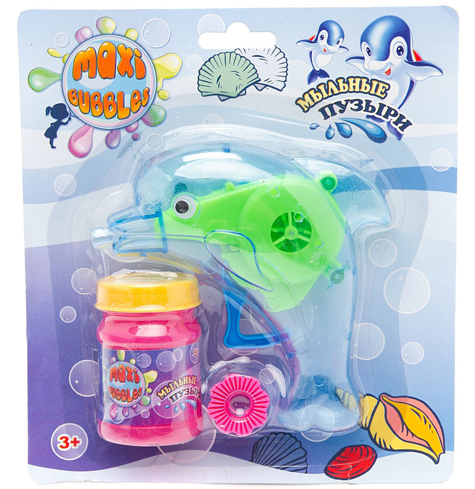 Maxi Bubbles Набор для пускания мыльных пузырей Дельфин цвет синий 45 мл