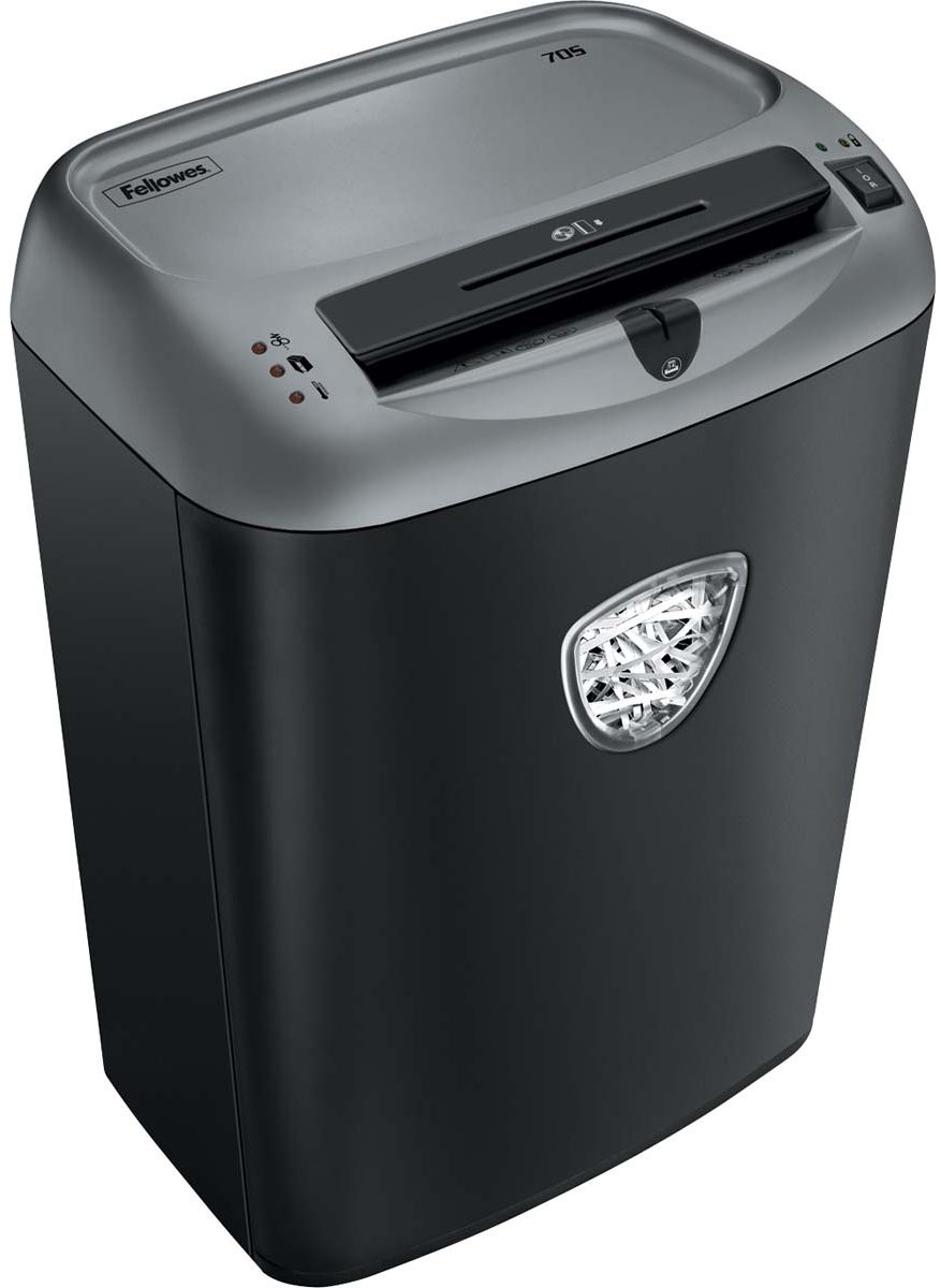 Fellowes Powershred 70S, Black шредерFS-46711 Fellowes Powershred 70S, Black шредерFS-46711Powershred 70S - шредер для малого офиса и 3-5 пользователей с продольной резкой. Рекомендуемая нагрузка до 600 листов в день. Производительность – 14 листов. Продольная резка на полосы шириной 5,8 мм соответствуют P-2 уровню секретности по DIN 66399.Шредер оснащен селектором количества листов для быстрого определения допустимой толщины стопки.
