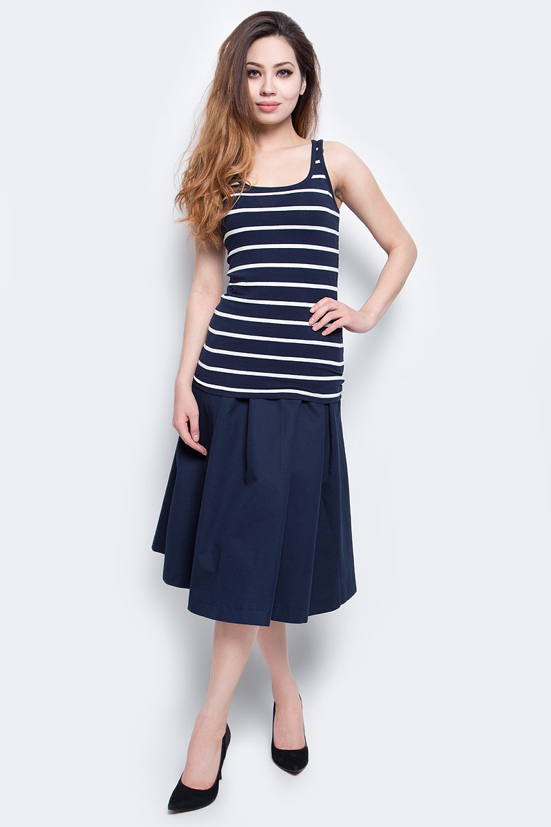 Майка женская Baon, цвет: темно-синий. B257003_Dark Navy Striped. Размер S (44)B257003_Dark Navy Striped Майка женская Baon, цвет: темно-синий. B257003_Dark Navy Striped. Размер S (44)B257003_Dark Navy StripedЖенская майка Baon изготовлена из эластичного хлопка. Модель с круглым вырезом горловины оформлена принтом в полоску. Комфортная майка - отличный выбор на каждый день.