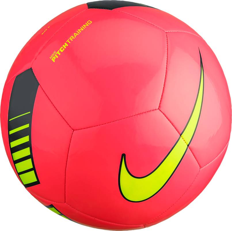 Мяч футбольный Nike Pitch Training Football, цвет: розовый, черный, желтый. Размер 5SC3101-639 Мяч футбольный Nike Pitch Training Football, цвет: розовый, черный, желтый. Размер 5SC3101-639Мяч Nike Pitch Training из искусственной кожи. Машинная сшивка. Бутиловая камера. Мяч оптимально подходит для игры в футбол на любительском уровне.