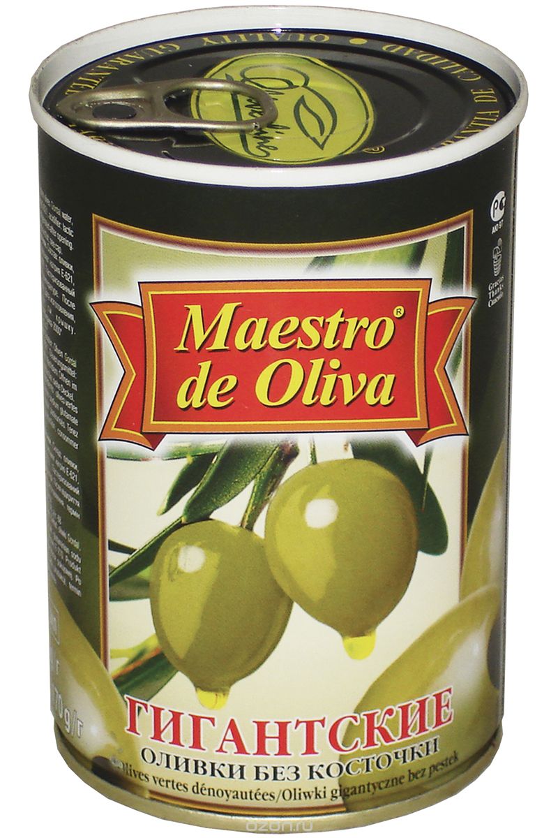 Maestro de Oliva оливки гигантские без косточки, 420 г maestro grand