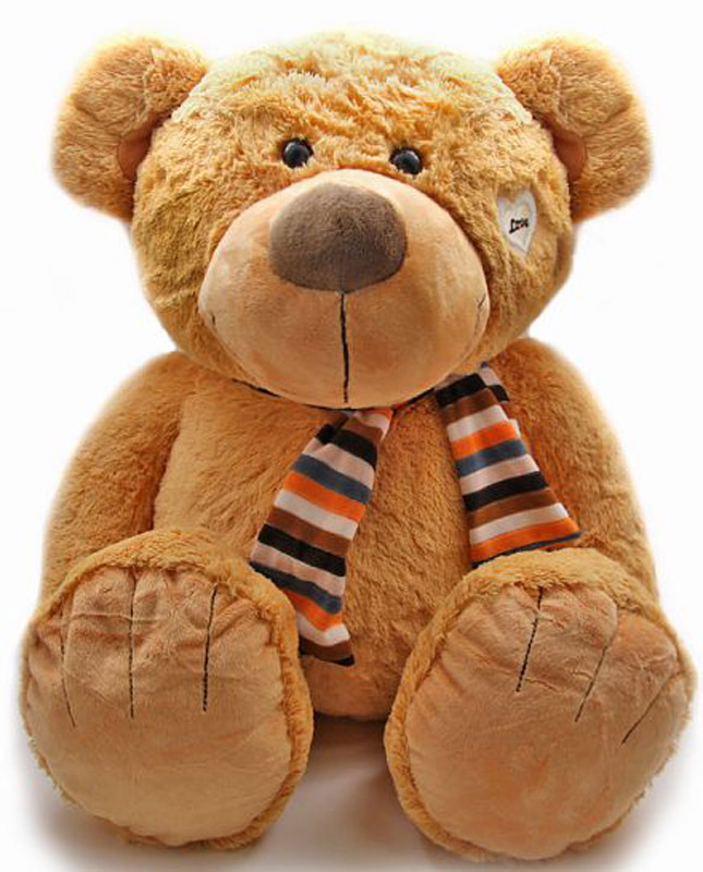 Magic Bear Toys Мягкая игрушка Медведь в шарфе цвет рыжий 145 см
