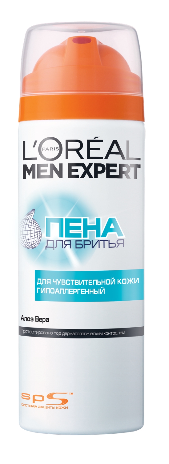 LOreal Paris Men Expert Пена для бритья Гидра Сенситив, для чувствительной кожи, увлажняющий, гипоаллергенный, 200 млA4357810 LOreal Paris Men Expert Пена для бритья Гидра Сенситив, для чувствительной кожи, увлажняющий, гипоаллергенный, 200 млA4357810Покраснения, стянутость, раздражение… Ежедневное бритье - настоящее испытание для чувствительной кожи. Дайте отпор лезвию бритвы с пеной для бритья ДЛЯ ЧУВСТВИТЕЛЬНОЙ КОЖИ от MEN EXPERT!Гипоаллергенная формула пены специально разработана для чувствительной кожи: она обогащена экстрактом Алоэ Вера, успокаивающим кожу и уменьшающим раздражение от бритья, защищает от жжения во время бритья. Не содержит спирта.Протестировано под дерматологическим контролем.