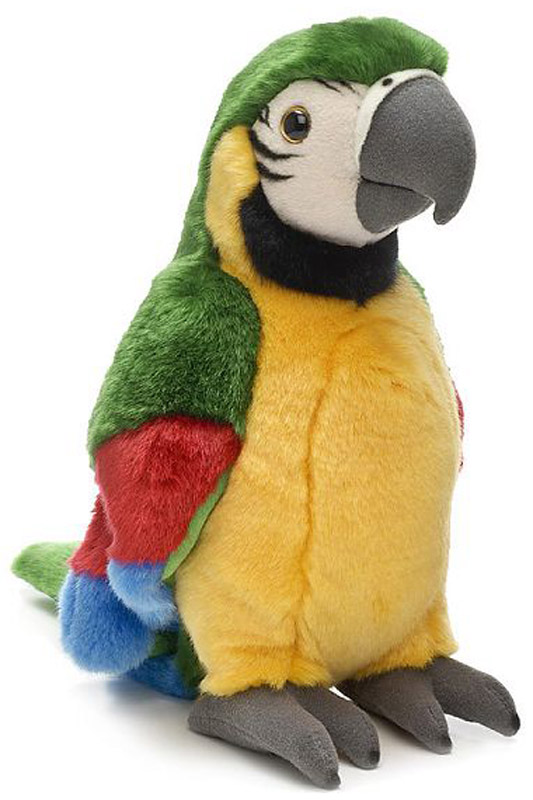 WWF Мягкая игрушка Зеленый попугай 18 см