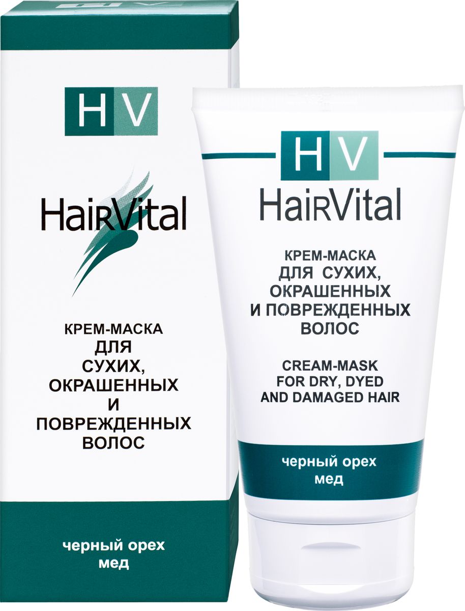 Hair Vital Крем маска для сухих, окрашенных и поврежденных волос, 150 мл65071 Hair Vital Крем маска для сухих, окрашенных и поврежденных волос, 150 мл65071• Устраняет сухость и ломкость поврежденных волос• Оказывает выраженный увлажняющий эффект• Препятствует расщеплению кончиков• Облегчает расчесывание и укладку волос• Придает волосам блеск и эластичностьАктивные компоненты: экстракт черного ореха, мед