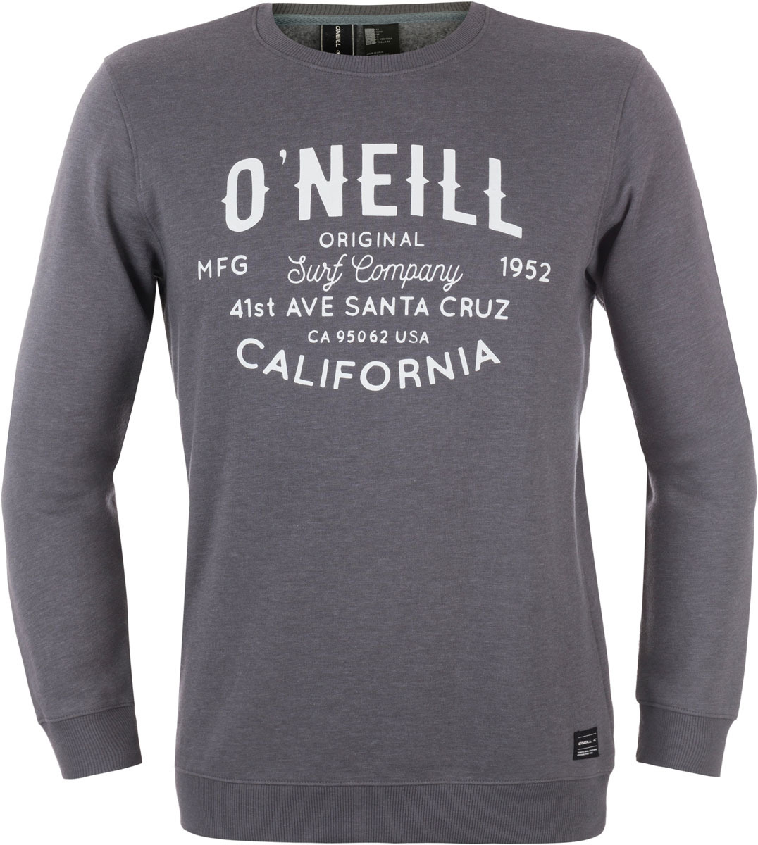 Свитшот мужской ONeill Lm 41st Ave Sweatshirt, цвет: серый. 7A3652-8028. Размер XL (52/54)7A3652-8028 Свитшот мужской ONeill Lm 41st Ave Sweatshirt, цвет: серый. 7A3652-8028. Размер XL (52/54)7A3652-8028Мужской свитшот ONeill выполнен из хлопка с добавлением полиэстера. Модель имеет стандартный крой, длинный рукав и круглый вырез горловины. Манжеты рукавов, горловина и низ изделия отделаны эластичным материалом в рубчик. Свитшот дополнен надписями.