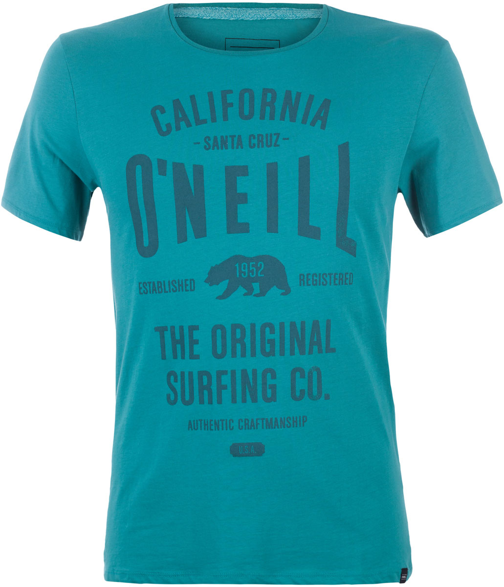 Футболка мужская ONeill Lm Muir T-Shirt, цвет: зеленый. 7A3657-6107. Размер M (48/50)7A3657-6107 Футболка мужская ONeill Lm Muir T-Shirt, цвет: зеленый. 7A3657-6107. Размер M (48/50)7A3657-6107Футболка мужская ONeill выполнена из 100% хлопка. Модель имеет стандартный крой, короткий рукав и круглый вырез горловины. Футболка дополнена надписями.