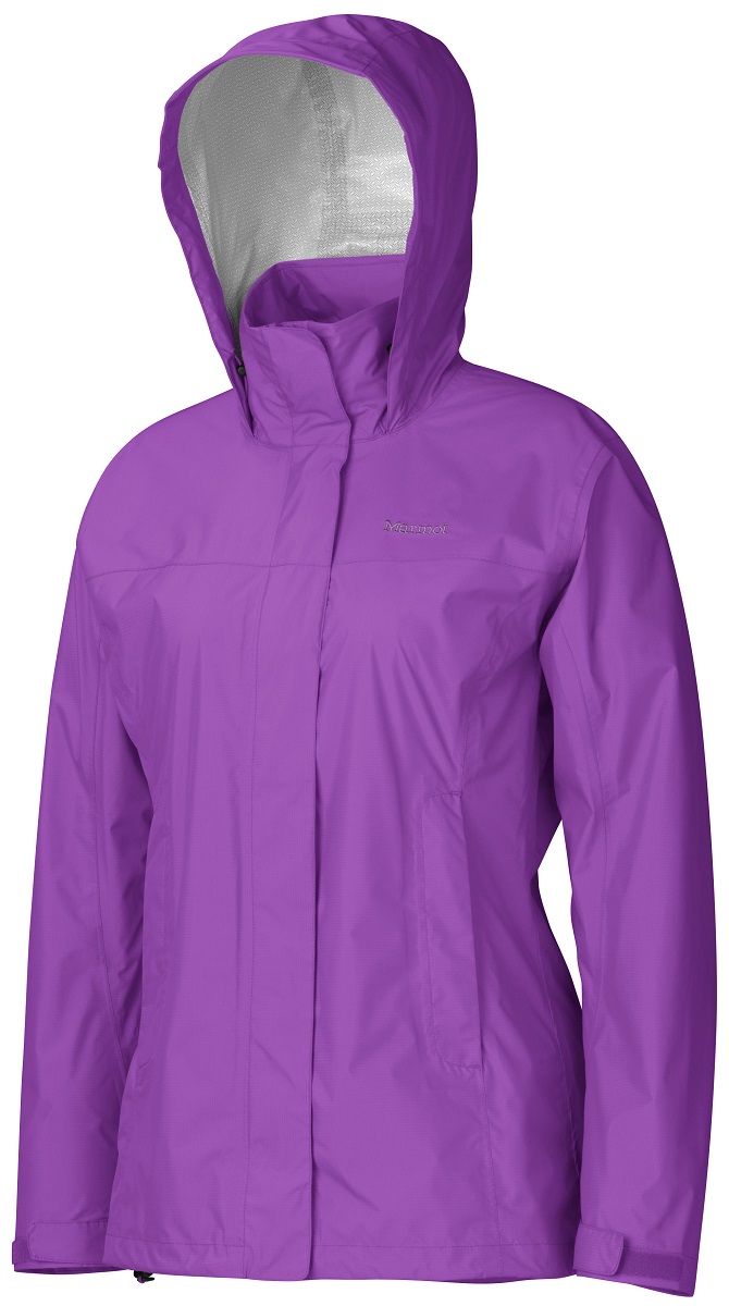 Дождевик женский Marmot Wms PreCip Jacket, цвет: фиолетовый. 46200-6444. Размер M(48/50)46200-6444 Дождевик женский Marmot Wms PreCip Jacket, цвет: фиолетовый. 46200-6444. Размер M(48/50)46200-6444Дождевик Wm`s PreCip Jacket создан специально для женщин. Бесспорный хит продаж. Этот легкий дождевик не подведет вас и защитит от дождя и влаги летом и в межсезонье. Технология PreCip™ Dry Touch - водостойкий, дышащий материал, 100% водонепроницаемые швы, капюшон имеет возможность хорошего обзора и при необходимости убирается в воротник - двусторонние молнии в районе подмышек обеспечивают отличную вентиляцию. Низ куртки регулируется эластичным шнуром – для универсальности в любую непогоду.