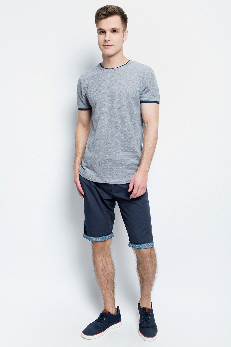 Футболка мужская Tom Tailor Denim, цвет: серый меланж, темно-синий. 1037258.00.12_6740. Размер XXL (54)1037258.00.12_6740 Футболка мужская Tom Tailor Denim, цвет: серый меланж, темно-синий. 1037258.00.12_6740. Размер XXL (54)1037258.00.12_6740Мужская футболка Tom Tailor Denim выполнена из натурального хлопка. Модель с круглым вырезом горловины и короткими рукавами. Низ рукавов и горловина дополнены трикотажной бейкой контрастного цвета.Такая футболка станет стильным дополнением к вашему гардеробу, она подарит вам комфорт в течение всего дня!