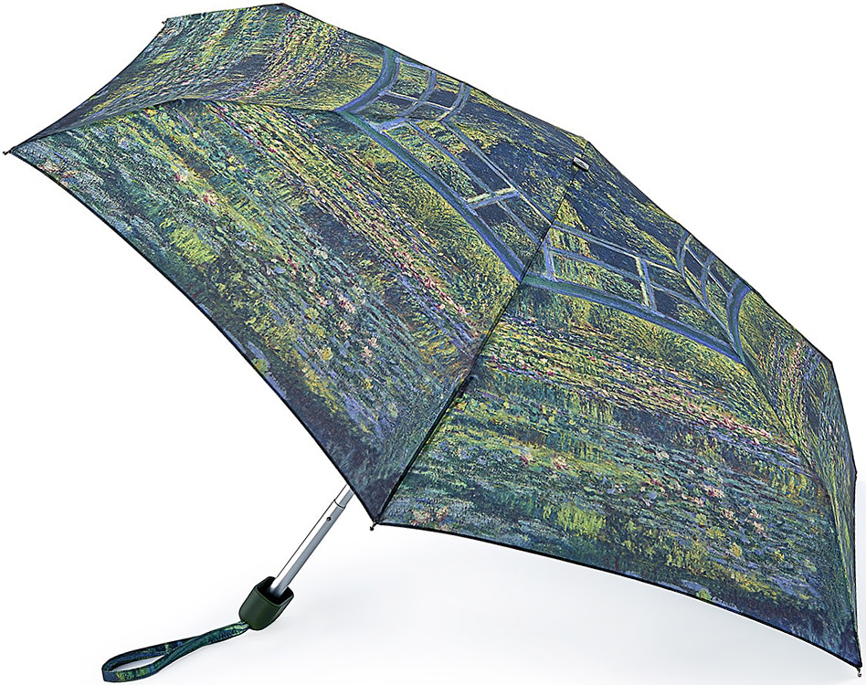 Зонт женский Fulton, механический, 5 сложений, цвет: зеленый, темно-синий. L794-2349