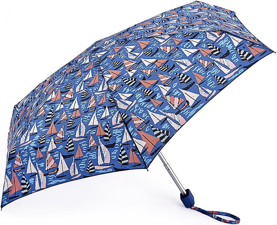 Зонт женский Fulton, механический, 5 сложений, цвет: синий. L501-3365