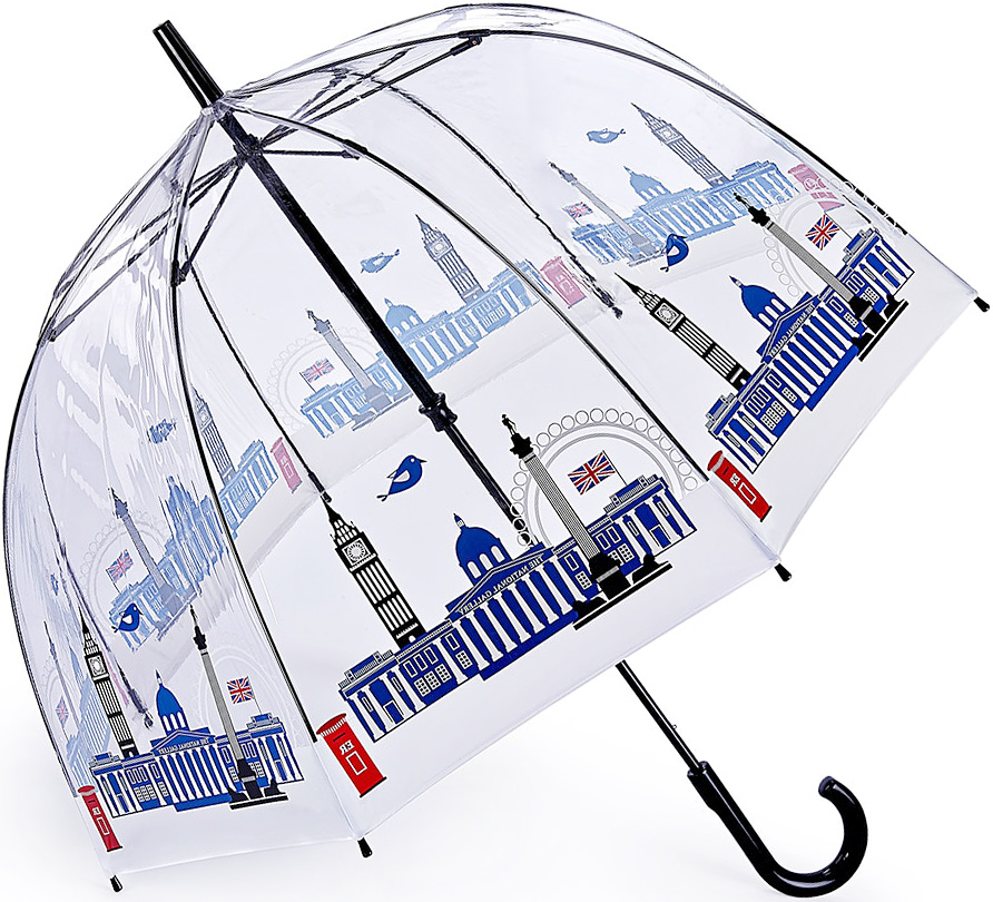 Зонт-трость женский Fulton, механический, цвет: синий, черный. L848-3415