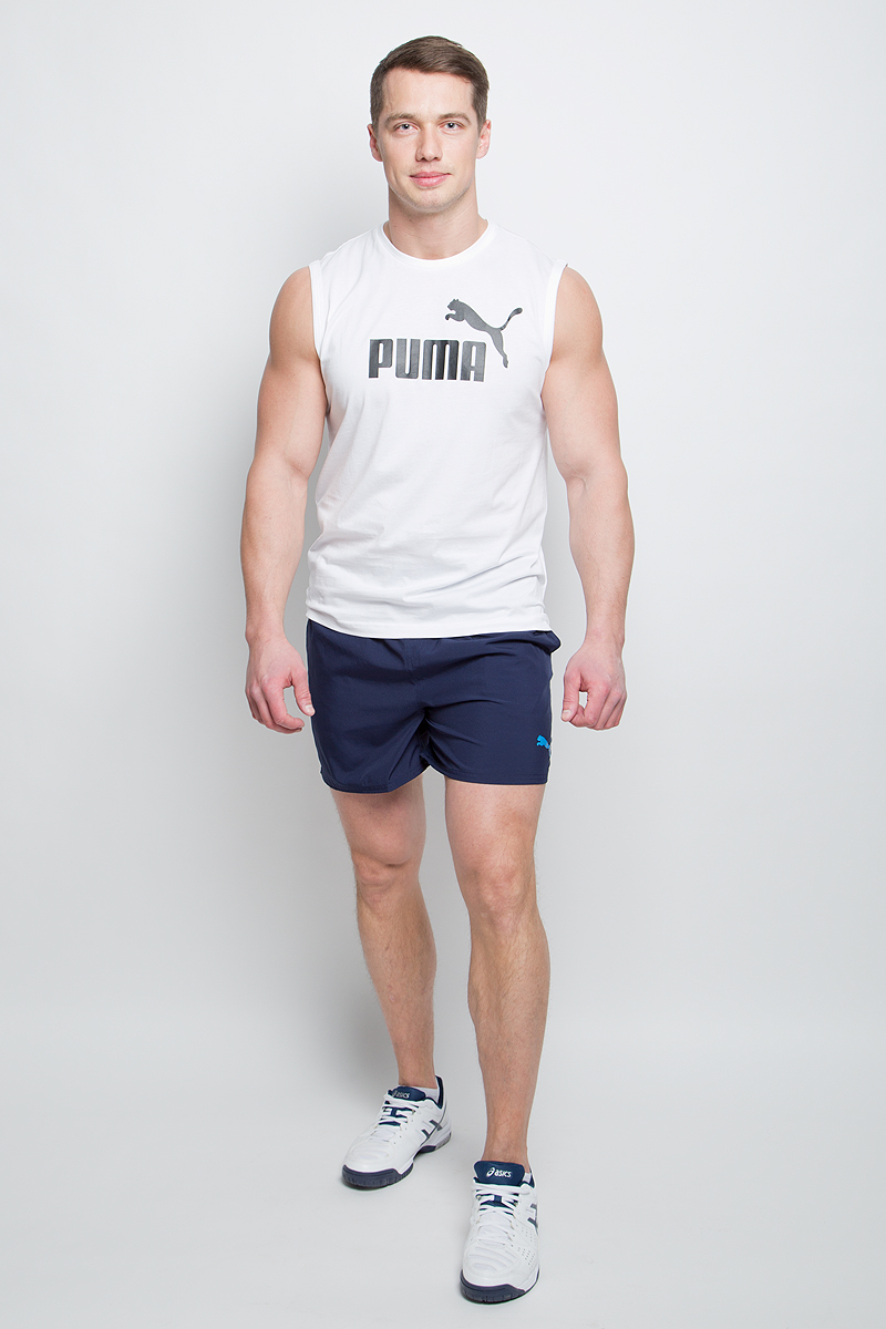 Майка мужская Puma ESS No.1 SL Tee, цвет: белый. 838240_02. Размер L (48/50)838240_02 Майка мужская Puma ESS No.1 SL Tee, цвет: белый. 838240_02. Размер L (48/50)838240_02Майка ESS No.1 SL Tee выполнена из хлопка с высокофункциональной технологией dryCELL, которая отводит влагу, поддерживает тело сухим и гарантирует максимальный комфорт. Майка имеет круглый вырез горловины. Среди других отличительных особенностей изделия - отделка пройм собственным материалом изделия и тесьмой сзади по вороту с фирменной символикой. Модель декорирована крупным прорезиненным логотипом PUMA.