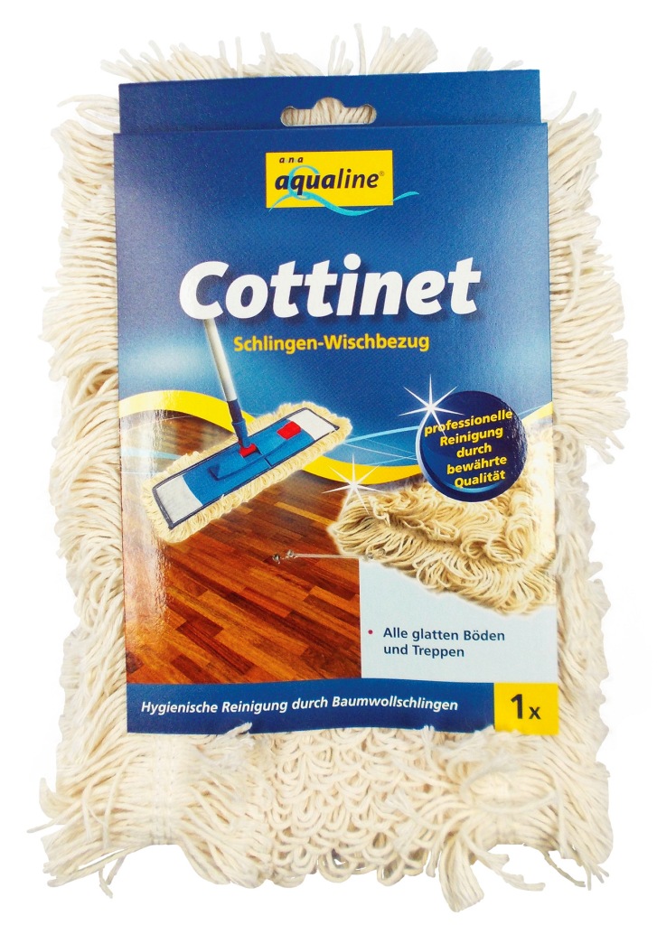 Насадка петлистая Aqualine Cottinet для плоской швабры9345 Насадка петлистая Aqualine Cottinet для плоской швабры9345Сменная насадка Aqualine Cottinet подходит ко всем плоским швабрам с размером держателя 42 см. Благодаря комбинации из трех разных волокон - хлопкового и специального микро волокна, нити которых зафиксированы пучками, материал легко вбирает в себя крупный и мелкий мусор, а также воду с пола. Грязь с насадки легко удаляется путем споласкивания. Мягкая на ощупь насадка легко выжимается и долго служит. Подходит для сухой и влажной уборки. Насадку можно стирать при температуре 60-90°С. Характеристики:Материал:хлопок, полиэстер-микроволокно. Размер насадки:41 см х 12 см. Рекомендуемая длина держателя:42 см. Производитель: Германия. Артикул:9345.Уважаемые клиенты! Обращаем ваше внимание на возможные изменения в дизайне упаковки. Качественные характеристики товара остаются неизменными. Поставка осуществляется в зависимости от наличия на складе.