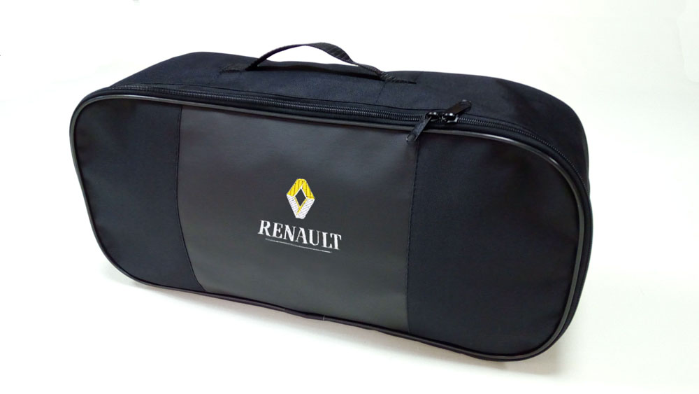 Сумка для набора техосмотра Auto Premium Renault. 6731467314 Сумка для набора техосмотра Auto Premium Renault. 6731467314Сумка для набора техосмотра выполнена из прочного и износоустойчивого материла ПВХ со вставкой из экокожи. Идеально подходит для хранения огнетушителя, знака аварийной остановки, буксировочного троса и т.п.Размер сумки 47 х 21 х 13 см.