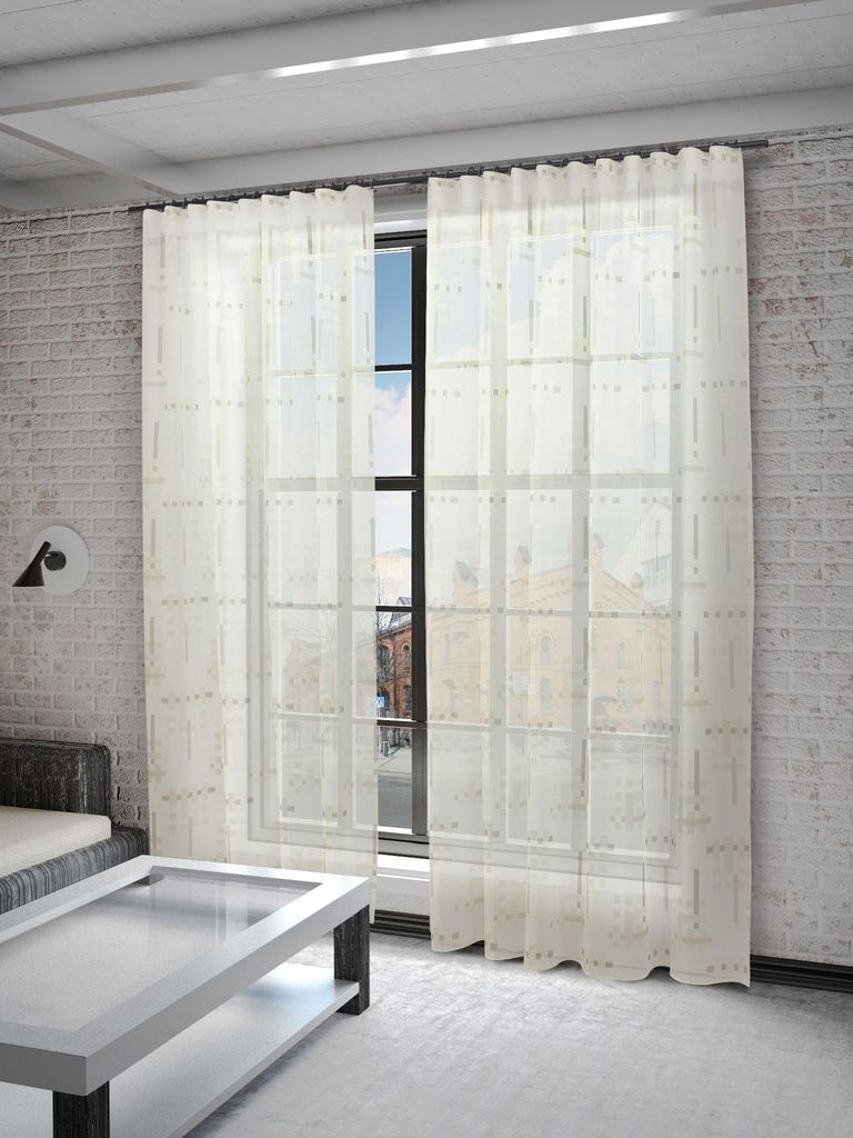 Тюль Sanpa Home Collection Квадро, на ленте, цвет: бежевый, высота 280 смGC220/05 Тюль Sanpa Home Collection Квадро, на ленте, цвет: бежевый, высота 280 смGC220/05Тюль Квадро нежного цвета изготовлена из высококачественных материалов.Воздушная ткань привлечет к себе внимание и идеально оформит интерьер любого помещения.Крепление к карнизу осуществляется при помощи вшитой шторной ленты.