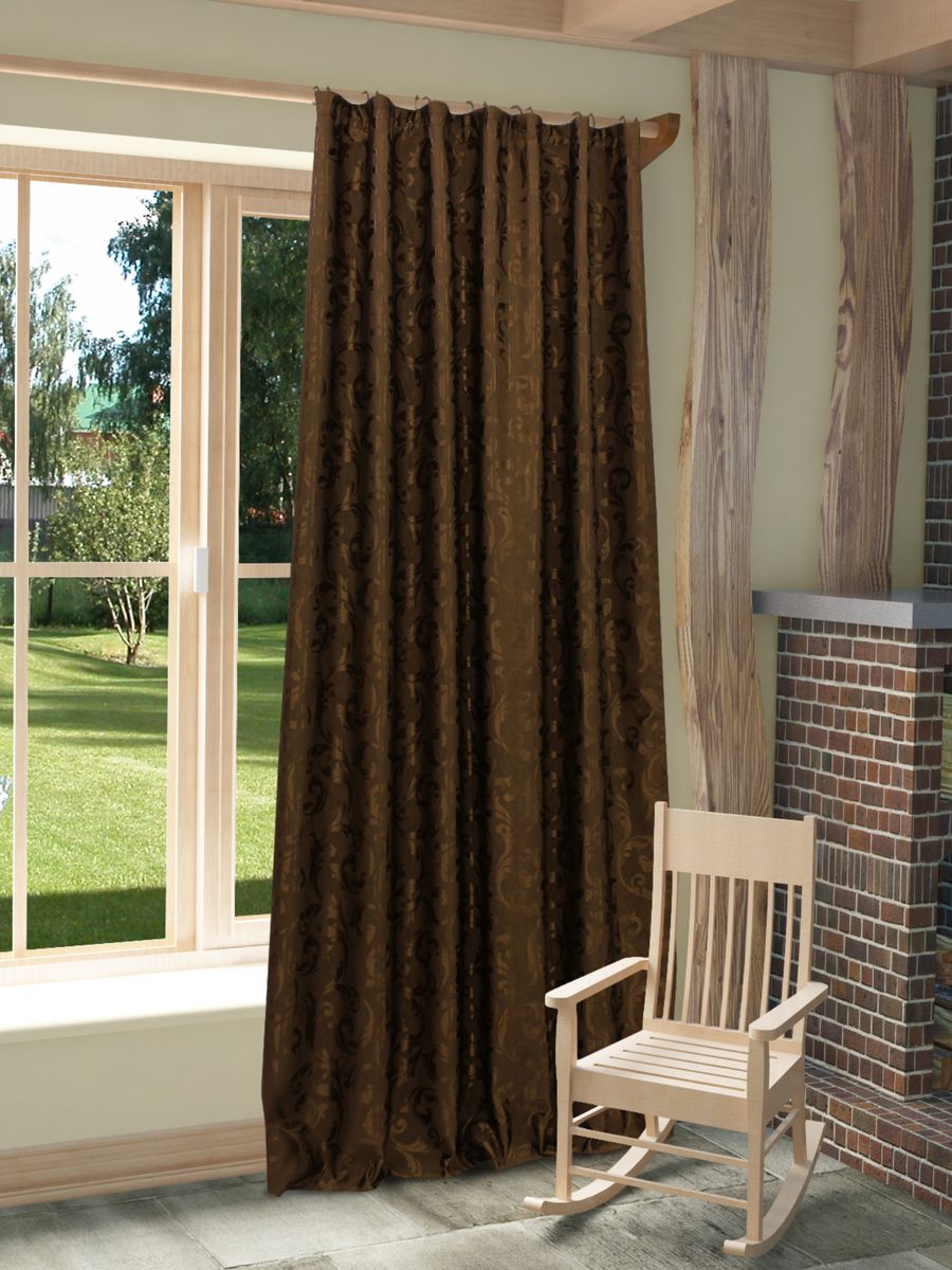 Штора Sanpa Home Collection Аурелия, на ленте, цвет: коричневый, высота 260 смHP11489/7/1Е Аурелия коричн, , 170*260см -1шт+подхват Штора Sanpa Home Collection Аурелия, на ленте, цвет: коричневый, высота 260 смHP11489/7/1Е Аурелия коричн, , 170*260см -1шт+подхватШтора Аурелия с оригинальным рисунком изготовлена из ткани жаккард.Жаккард - одна из дорогостоящих тканей, так как её производство трудозатратно. Своеобразный рельефный рисунок, который получается в результате сложного переплетения на плотной ткани, напоминает гобелен.Крепление к карнизу осуществляется при помощи вшитой шторной ленты.