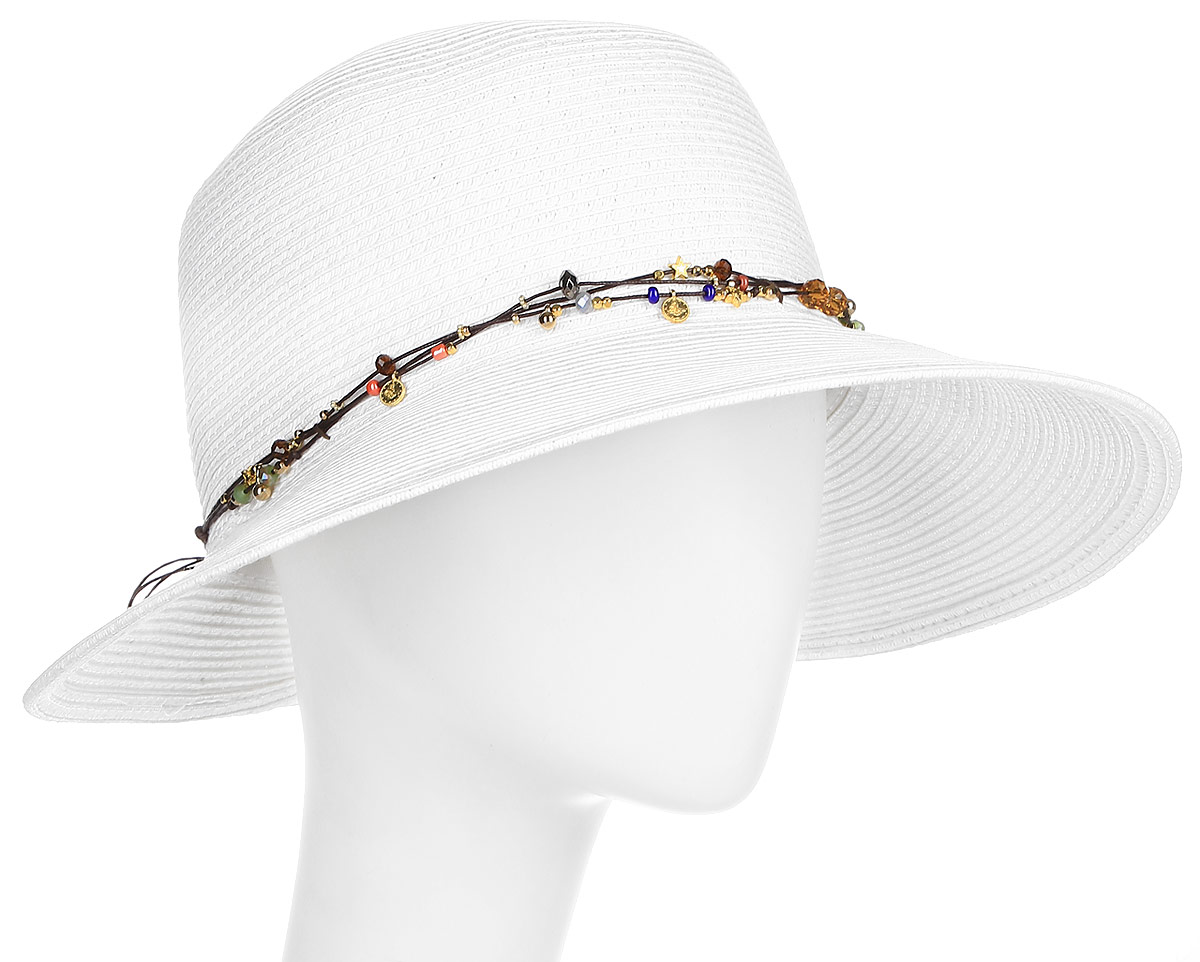 Шляпа женская Fabretti, цвет: белый. G18-4. Размер универсальный