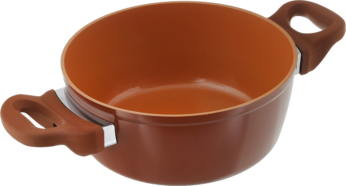 Кастрюля NaturePan Ceramic, без крышки, с керамическим антипригарным покрытием, 2 л. CrC20/бкCrC20/бк Кастрюля NaturePan Ceramic, без крышки, с керамическим антипригарным покрытием, 2 л. CrC20/бкCrC20/бкКастрюля NaturePan Ceramic выполнена из высококачественного алюминия с антипригарным керамическим покрытием. Покрытие абсолютно безопасно для здоровья, не содержит вредных веществ. Кастрюля оснащена удобными пластиковыми ручками с противоскользящим покрытием, которые не нагреваются.Подходит для всех типов плит, кроме индукционных. Разрешена только ручная мойка.Высота стенки: 8,5 см.Ширина кастрюли (с учетом ручек): 34 см. Уважаемые клиенты! Просим обратить внимание на тот факт, что крышка в комплект не входит.
