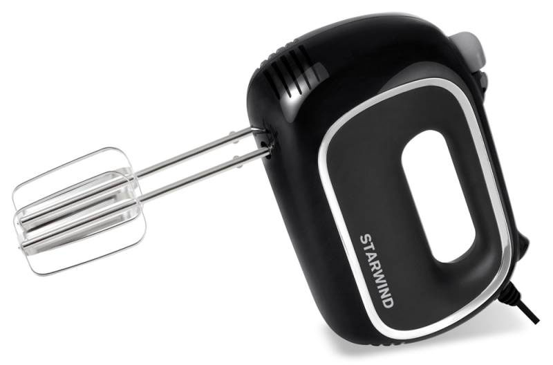 Starwind SHM5286, Black Chrome миксерSHM5286 Starwind SHM5286, Black Chrome миксерSHM5286Ручной миксер Starwind SHM5286 с мощностью 250 Вт, режимом Турбо и 5 скоростями вращения. Имеет две пары практичных насадок для тщательного взбивания и для замешивания теста, которые гарантируют идеальный результат работы. Для большего удобства данная модель снабжена кнопкой легкого отсоединения насадок. Миксер удобен в использовании как правой, так и левой рукой.