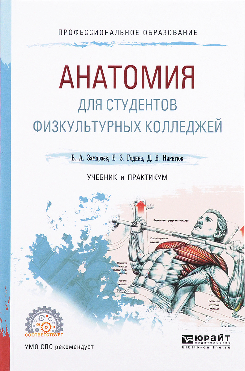 Анатомия для студентов физкультурных колледжей. Учебник и практикум. В. А. Замараев, Е. 3. Година, Д. Б. Никитюк