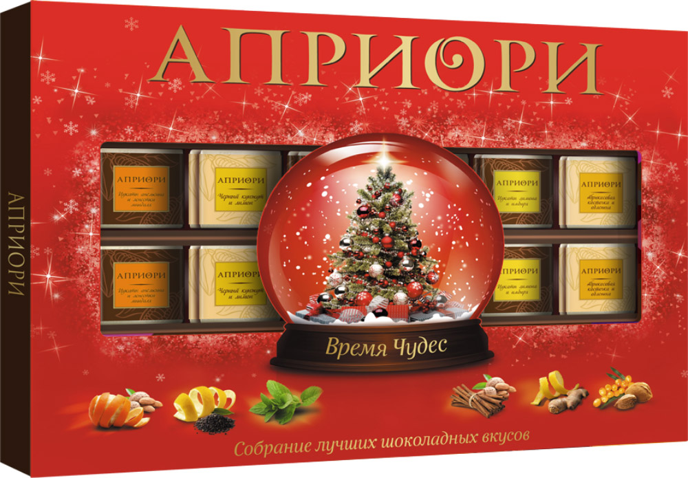 Априори ассорти горького и молочного шоколада с цукатами и орехами, 240 г8252893 Априори ассорти горького и молочного шоколада с цукатами и орехами, 240 г8252893Встречайте ваши любимые вкусы в весенней упаковке!Горький шоколад с мятой, цукатами лимона и имбиря, цукатами апельсина и лепестками миндаля. Молочный шоколад с корицей и лепестками миндаля, абрикосовой косточкой и облепихой, черным кунжутом и лимоном.Уважаемые клиенты! Обращаем ваше внимание на то, что упаковка может иметь несколько видов дизайна. Поставка осуществляется в зависимости от наличия на складе.