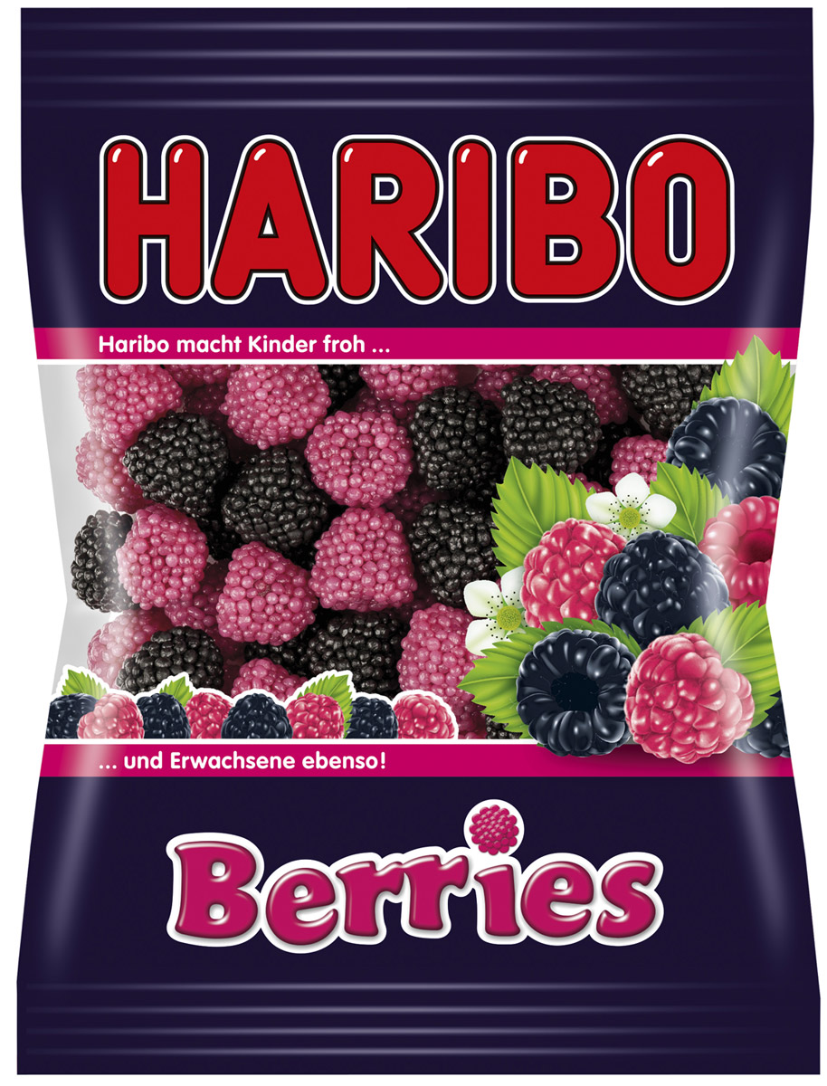 Haribo Ягоды жевательный мармелад, 100 г70512 Haribo Ягоды жевательный мармелад, 100 г70512Каждая ягодка Haribo Berries состоит из мармеладного ядрышка, обсыпанного десятками сахарных жемчужин со вкусом спелой малины и сладкой ежевики. В состав входит полезный для здоровья агар-агар, который благотворно влияет на состояние волос и ногтей. Кстати, украсив Berries свою выпечку, вы придадите ей дополнительную аппетитность!Уважаемые клиенты! Обращаем ваше внимание, что полный перечень состава продукта представлен на дополнительном изображении.Упаковка может иметь несколько видов дизайна. Поставка осуществляется в зависимости от наличия на складе.