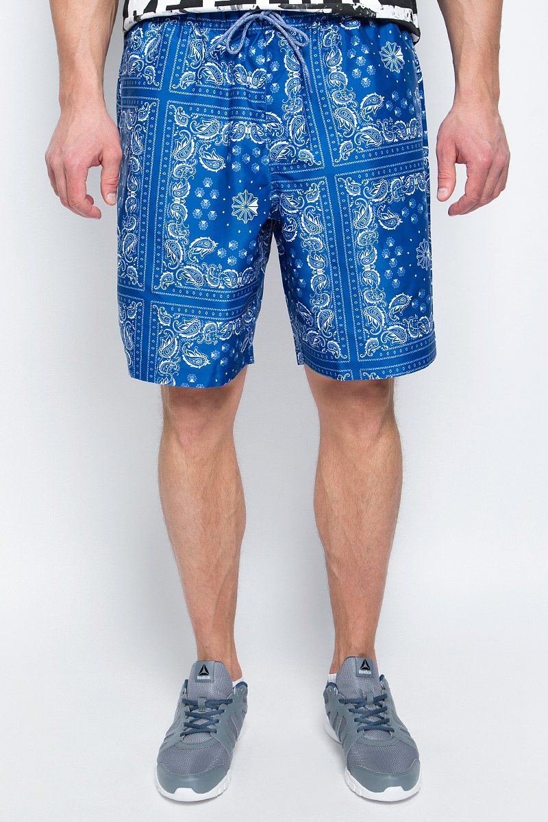 Шорты пляжные мужские Reebok F Bandana Print Board Sho, цвет: синий, белый. BP6412. Размер XL (56/58) Шорты пляжные мужские Reebok F Bandana Print Board Sho, цвет: синий, белый. BP6412. Размер XL (56/58)