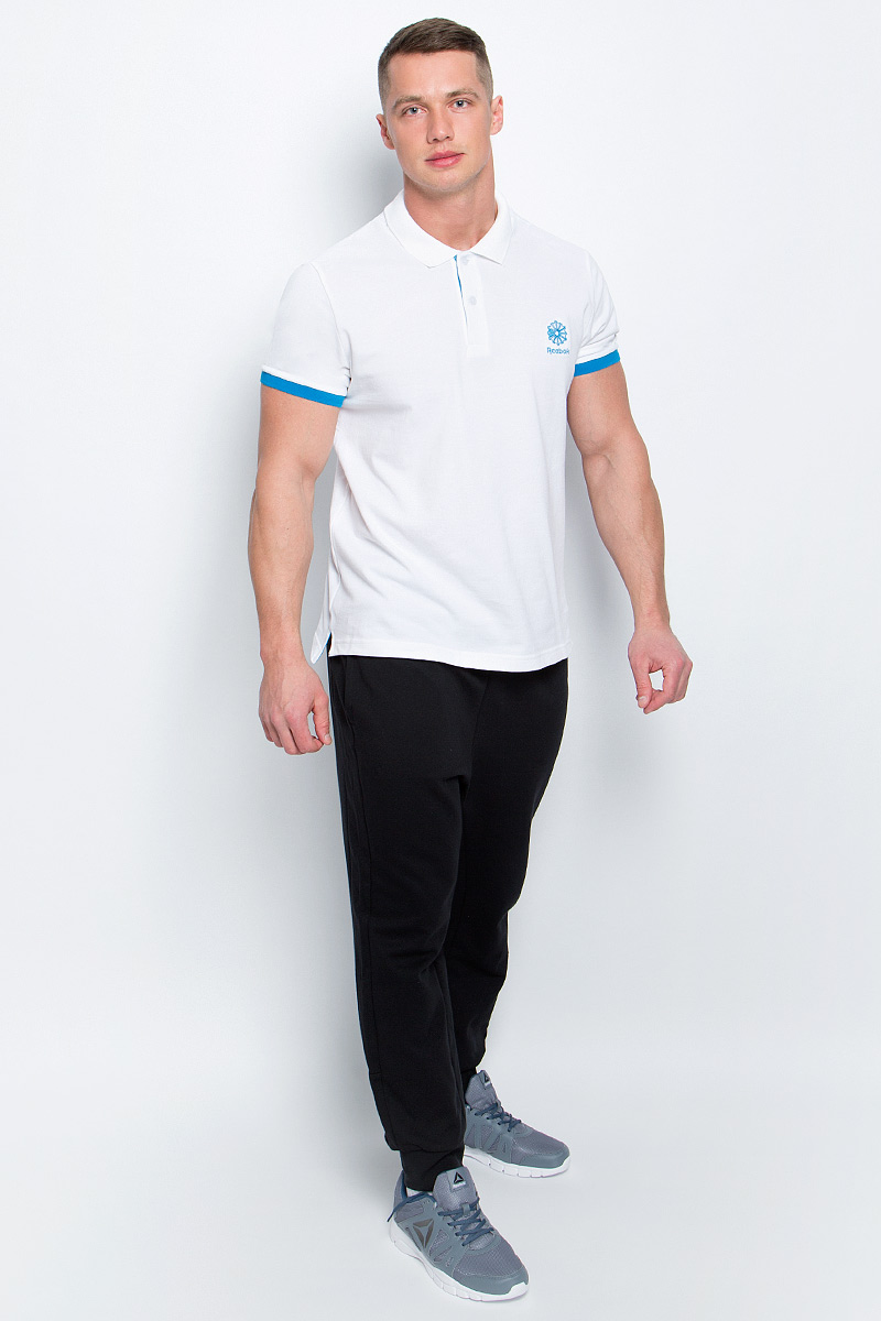 Поло мужское Reebok F Polo, цвет: белый. BK5153. Размер XL (56/58)BK5153 Поло мужское Reebok F Polo, цвет: белый. BK5153. Размер XL (56/58)BK5153Мужское поло Reebok F Polo изготовлено из натурального хлопка.Модель с короткими рукавами и отложным воротником застегивается спереди на две пуговицы. Передняя часть декорирована оригинальной вышивкой. Манжеты рукавов дополнены трикотажными резинками контрастного цвета. По бокам поло дополнено небольшими разрезами. Спинка слегка длиннее передней части поло. Стильное и современное оформление этой модели заметно подчеркнет вашу индивидуальность.