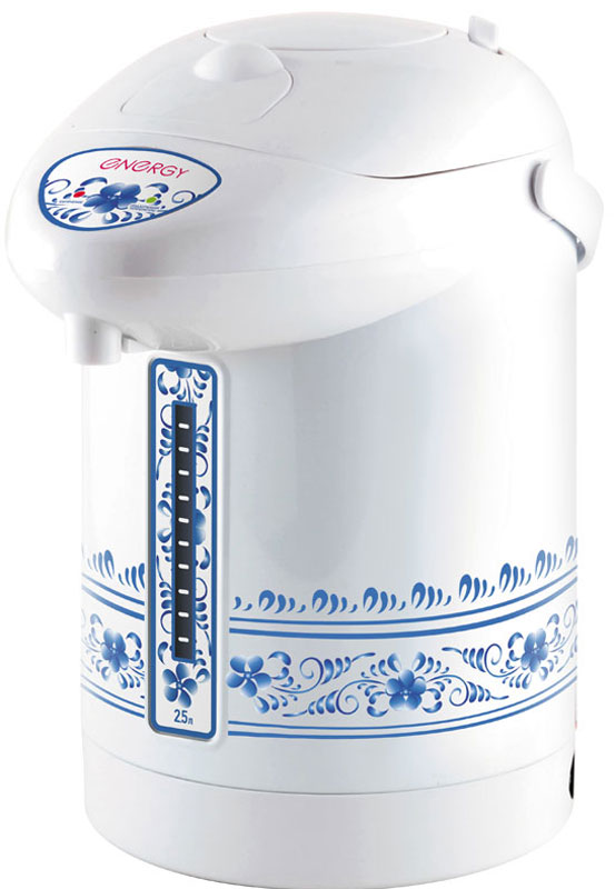 Energy TP-613 термопот54 280071 Energy TP-613 термопот54 280071Термопот Energy TP-613 поможет не только вскипятить или подогреть воду, но и сохранить ее температуру на заданном уровне в течение нескольких часов. Благодаря этому вы избавите себя от частого подогрева воды, что, в свою очередь, обеспечит вполне реальную экономию электроэнергии. Данная модель разработана специально для тех, кому постоянно необходимо иметь в доме запас горячей воды.Мощность в режиме поддержания температуры: 35 ВтБыстрое кипячение водыНержавеющая стальная колбаСъемный шнур питанияСкрытый нагревательный элементВозможность поворота 360°