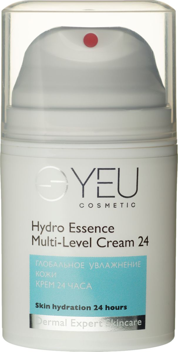 YEU Cosmetic Крем 24 часа Глобальное увлажнение кожи Hydro Essence Multi-Level Cream 24, 50 мл0221 YEU Cosmetic Крем 24 часа Глобальное увлажнение кожи Hydro Essence Multi-Level Cream 24, 50 мл0221Незаменимый освежающий крем ежедневного применения на основе гиалуроновой кислоты действует в самых глубоких слоях кожи, обеспечивая идеальное увлажнение на 24 часа. Революционный комплекс био-ретинол Lanablue™ оказывает мгновенное увлажняющее, тонизирующее действие, обеспечивая лифтинг-эффект, реконструируя рельеф кожи, уменьшая проявления мимических линий. Комплекс Moist 24 работает на клеточном уровне, гарантируя эластичность и молодость тканей, поддерживает тонус, свежесть и красоту Вашей кожи.