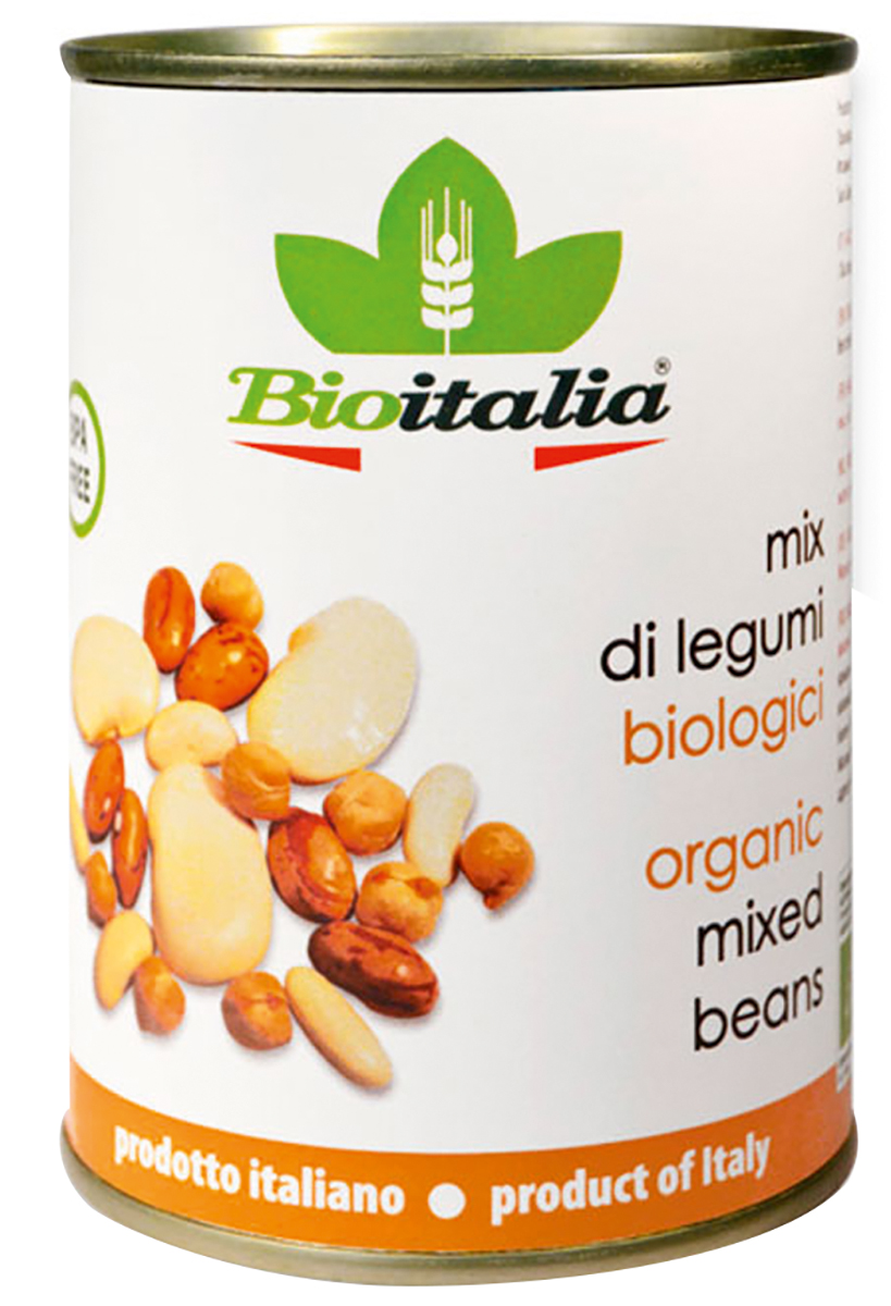 Bioitalia Смесь бобов консервированная, 400 г