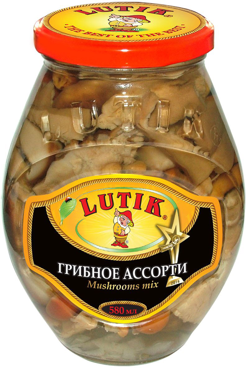 Lutik Грибное ассорти, 580 мл0680207 Lutik Грибное ассорти, 580 мл0680207Грибное ассорти в маринаде торговой марки Lutik - высококачественный продукт, приготовленный из отборных сортов грибов: опят, груздей, вешенок.